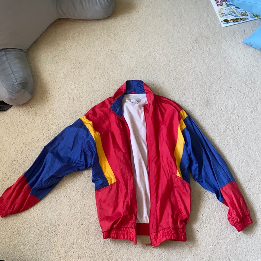 Red, yellow and blue vintage jacket (M)